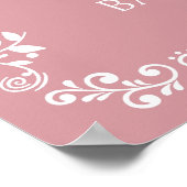 Cielito Lindo Baby Shower Blush Pink Welcome ポスター (角)