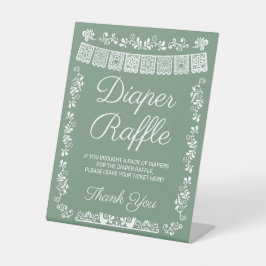 Cielito Lindo Baby Shower Diaper Raffle Sign 台座サイン