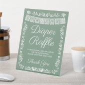 Cielito Lindo Baby Shower Diaper Raffle Sign 台座サイン (インサイチュ)