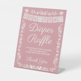 Cielito Lindo Baby Shower Diaper Raffle Sign 台座サイン