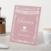 Cielito Lindo Baby Shower Favors Blush Pink 台座サイン (インサイチュ)