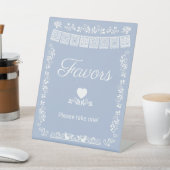 Cielito Lindo Baby Shower Favors Dusty Blue 台座サイン (インサイチュ)