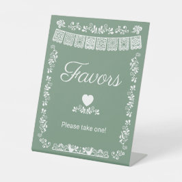 Cielito Lindo Baby Shower Favors Sage Green 台座サイン