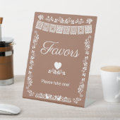 Cielito Lindo Baby Shower Favors Terracotta 台座サイン (インサイチュ)