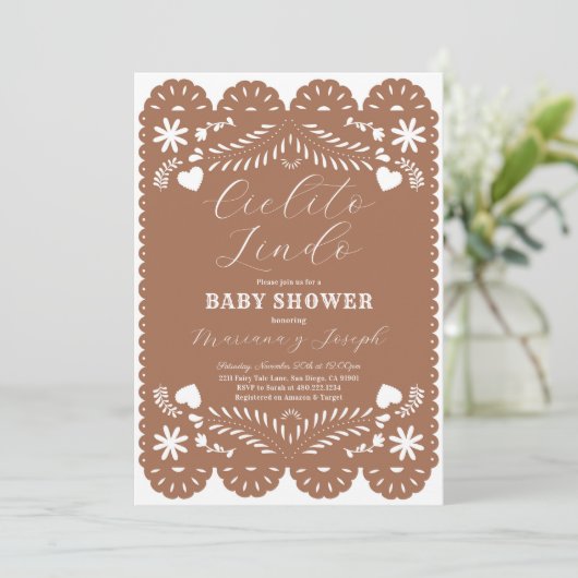 Cielito Lindo Baby Shower Invitation 招待状 (スタンド正面)