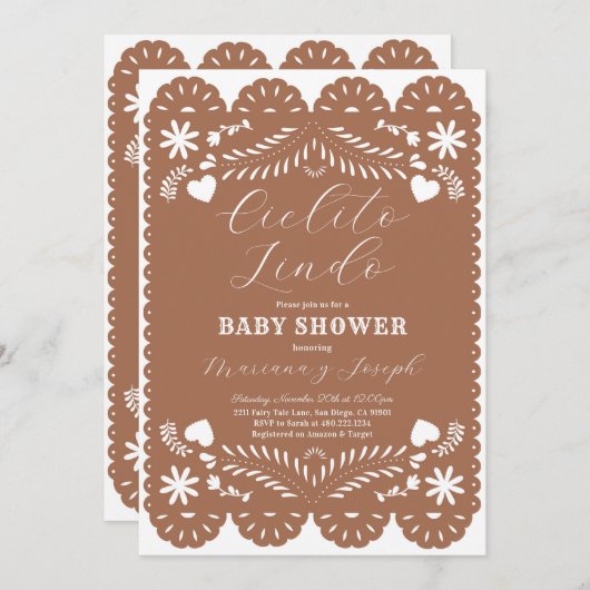 Cielito Lindo Baby Shower Invitation 招待状 (正面/裏面)