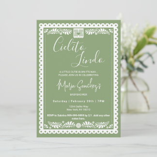 Cielito Lindo Baby Shower Invitation | Green  カード
