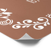 Cielito Lindo Baby Shower Terracotta Welcome ポスター (角)