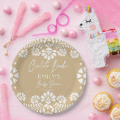 Cielito lindo beigeメキシコのフェスタの赤ちゃんシャワー ペーパープレート (パーティー)