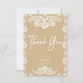 Cielito lindo beigeメキシコ産ベビーシャワー サンキューカード (正面)