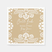 Cielito lindo beigeメキシコ産ベビーシャワー スタンダードカクテルナプキン (正面)