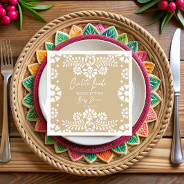 Cielito lindo beigeメキシコ産ベビーシャワー スタンダードカクテルナプキン