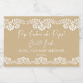 Cielito lindo beigeメキシコ産ベビーシャワー スパークリングワインラベル (シングルラベル)