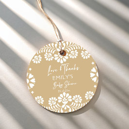 Cielito lindo beigeメキシコ産ベビーシャワー フェイバータグ