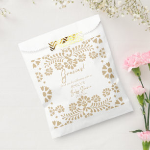 Cielito lindo beigeメキシコ産ベビーシャワー フェイバーバッグ