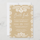 Cielito lindo beigeメキシコ産ベビーシャワー 招待状 (正面)