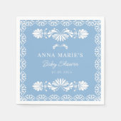 Cielito Lindo Blueメキシコの赤ちゃんシャワーナプキン スタンダードカクテルナプキン (正面)