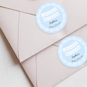 Cielito Lindo Blue赤ちゃんシャワーありがとうステッカー ラウンドシール