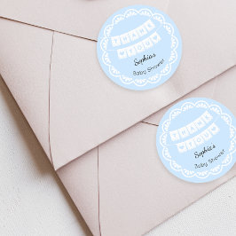 Cielito Lindo Blue赤ちゃんシャワーありがとうステッカー ラウンドシール