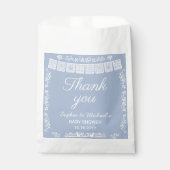 Cielito Lindo Blue Papel Picado Baby Shower フェイバーバッグ (正面)