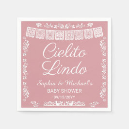 Cielito Lindo Blush Pink Baby Shower スタンダードカクテルナプキン