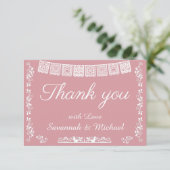 Cielito Lindo Blush Pink Fiesta Baby Shower サンキューカード (スタンド正面)