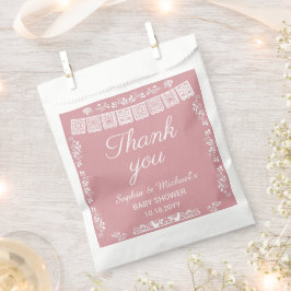 Cielito Lindo Blush Pink Papel Picado Baby Shower フェイバーバッグ