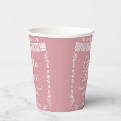 Cielito Lindo Blush Pink Papel Picado Baby Shower  紙コップ (右)