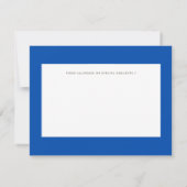 Cielito Lindo Bold Blue Geometric RSVP Card (裏面)