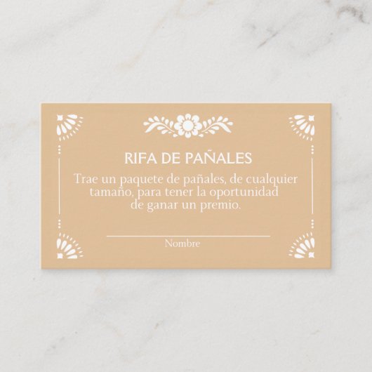 Cielito Lindo Brownエンクロージスペインのャのラッフルカード エンクロージャーカード (正面)