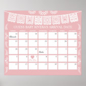 Cielito Lindo Guess the due Date calendar ポスター (正面)