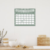 Cielito Lindo Guess the due Date calendar ポスター (キッチン)