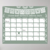 Cielito Lindo Guess the due Date calendar ポスター (正面)