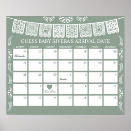 Cielito Lindo Guess the due Date calendar ポスター