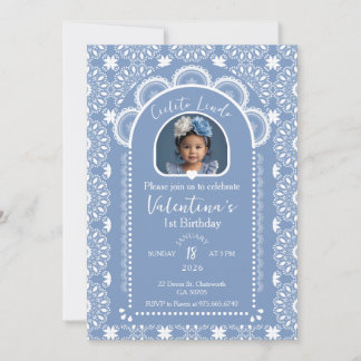 Cielito Lindo Invitation 1st Birthday with Photo 招待状