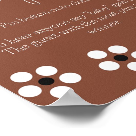 Cielito Lindo Mexican赤ちゃんシャワーのゲームを言わない ポスター (角)