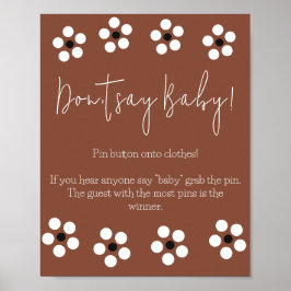 Cielito Lindo Mexican赤ちゃんシャワーのゲームを言わない ポスター