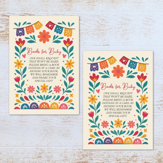 Cielito Lindo Mexican Baby Shower Books for Baby エンクロージャーカード