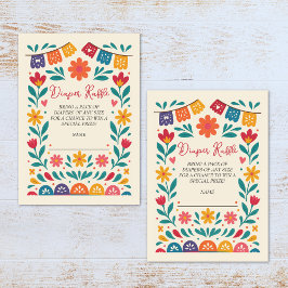 Cielito Lindo Mexican Baby Shower Diaper Raffle エンクロージャーカード