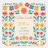 Cielito Lindo Mexican Baby Shower Fiesta スクエアシール (正面)