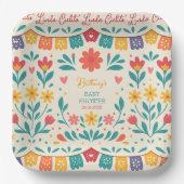 Cielito Lindo Mexican Baby Shower Fiesta ペーパープレート (正面)