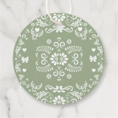 Cielito Lindo Mexican Baby Shower Thank You フェイバータグ (裏面)