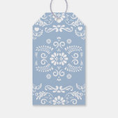 Cielito Lindo Mexican Blue Baby Shower Thank You ギフトタグ (裏面)