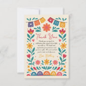 Cielito Lindo Mexican Colorful Baby Shower  サンキューカード (正面)