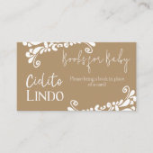 Cielito Lindo Mexican Fiesta Books for Baby Shower エンクロージャーカード (正面)