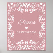 Cielito Lindo Mexican Girl Baby Shower Pigives ポスター (正面)