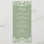 Cielito Lindo Mexican Green Baby Showerメニュー メニュー (正面)