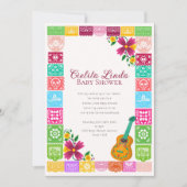 Cielito Lindo Mexican Papel Picado Folk Art Fiesta 招待状 (正面)