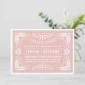 Cielito Lindo papel picadoベビーガールシャワー 招待状 (スタンド正面)