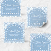 Cielito Lindo Papel Picado Baby Shower スクエアシール